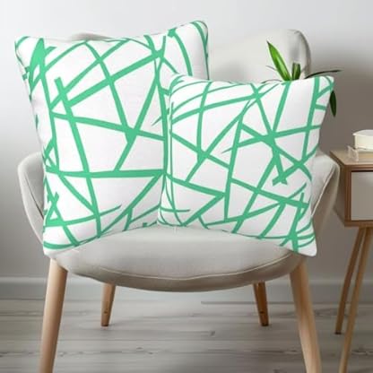 2er Set Kissenbezug 30x30 cm Kissen Grün Dekokissen, Quadrat Kissenbezug Gestreift Kissenbezüge Sofakissen, Weicher Pillow Cover Kissenhülle Winner Zierkissen für Bett Couch Aesthetic Room Decor -xh8 – Bild 7