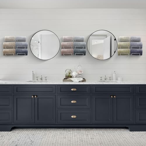 Sorbus Towel Racks for Bathroom, Wall Mounted (2 Pack 6 Towels, Silver) - image 4