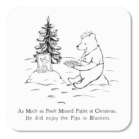 Huxters Christmas Coaster with Pooh and Piglet Cover