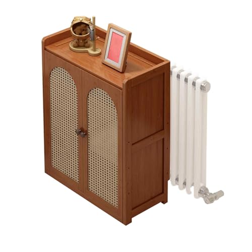 GBPLDMAQ Cubre Radiador, Armario de Almacenamiento Multimedia con Estante Ajustable, Armario Cubre Calentador Diseño de Almacenamiento Protector para el Hogar y la Sala de Estar(82.5cm/32.5in)