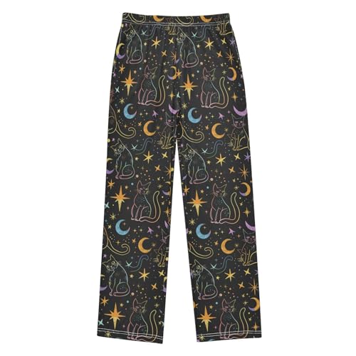 Pajama Bottoms, Witchcraft Black Cats Pajamas Pant Lounge Wear Sleep Long Pants Casual Sleepwear Pjs