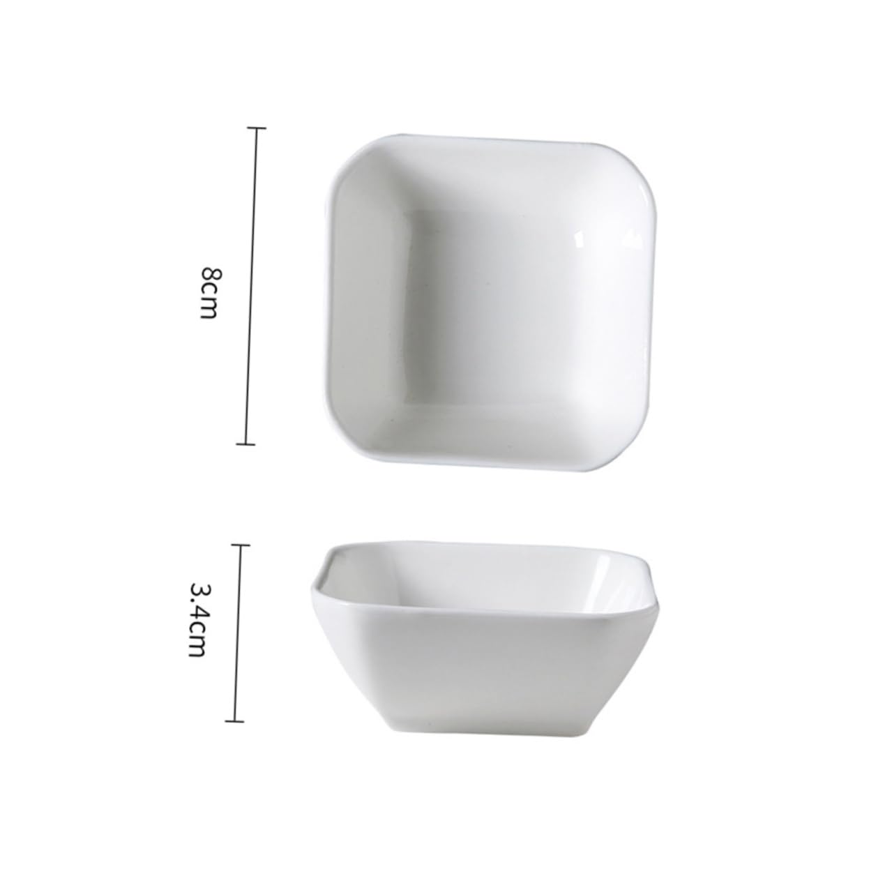 TOPBATHY 8 Ciotoline In Ceramica Per Salse E Condimenti – Piccoli Piatti Per Antipasti, Zucchero, Aceto, Sale – Per Casa E Ristoranti
