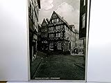  Wetzlar an der Lahn. Hessen. Eisenmarkt. Alte AK s/w. Straßenpartie, Gebäudeansichten, Fachwerkhäuser, Geschäfte