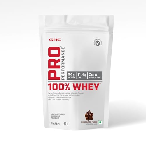 Image of GNC Berry Choco Strength Stack | Whey Protein & Creatine Combo for Muscle Recovery & Workout Performance | Chocolate Fudge + Creamy Strawberry Whey Protein Sachets + Blueberry Creatine Monohydrate