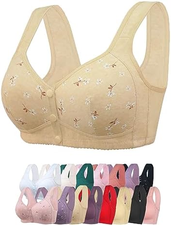 Daisy Bra for Seniors, Front Snap Closure Bras, Front Snaps Daisy Bras for Older Women