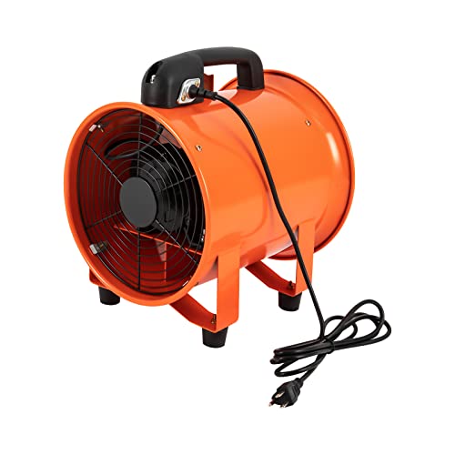 Ventilador extractor de aire de 10 pulgadas con ducto de PVC de 16 pies - Ventilador de extracción y ventilación para cocina, talleres y almacenes, con alta velocidad de flujo de aire para garajes y fábricas miniatura 4