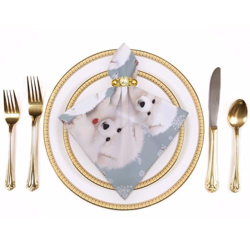 Servilletas decorativas de tela 18x18 pulgadas 6 unidades miniatura 3