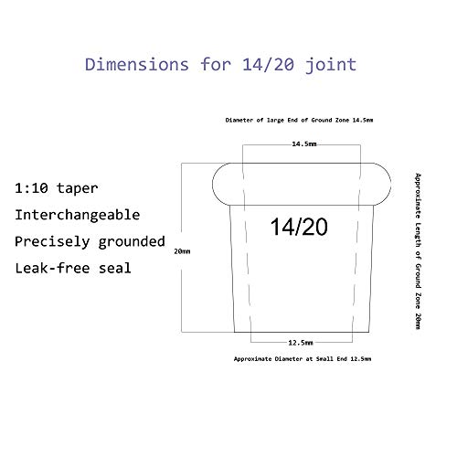 Laboy Glass 100mL Heavy Wall Pear-Shaped Flask with 14/20 Joint, Borosilicate 3.3 Hand-Blown Recovery Flask for Rotary Evaporator, Organic Chemistry