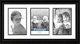 Timeless Frames 10x20 Inch Fits Three 5x7 Inch Photos Lauren Collage Frame, Black