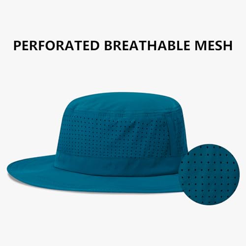Image of UPF 50+ Bucket Sun Hat with Laser Perforated Mesh Cooling Adjustable Breathable Lightweight for Outdoor Men Women