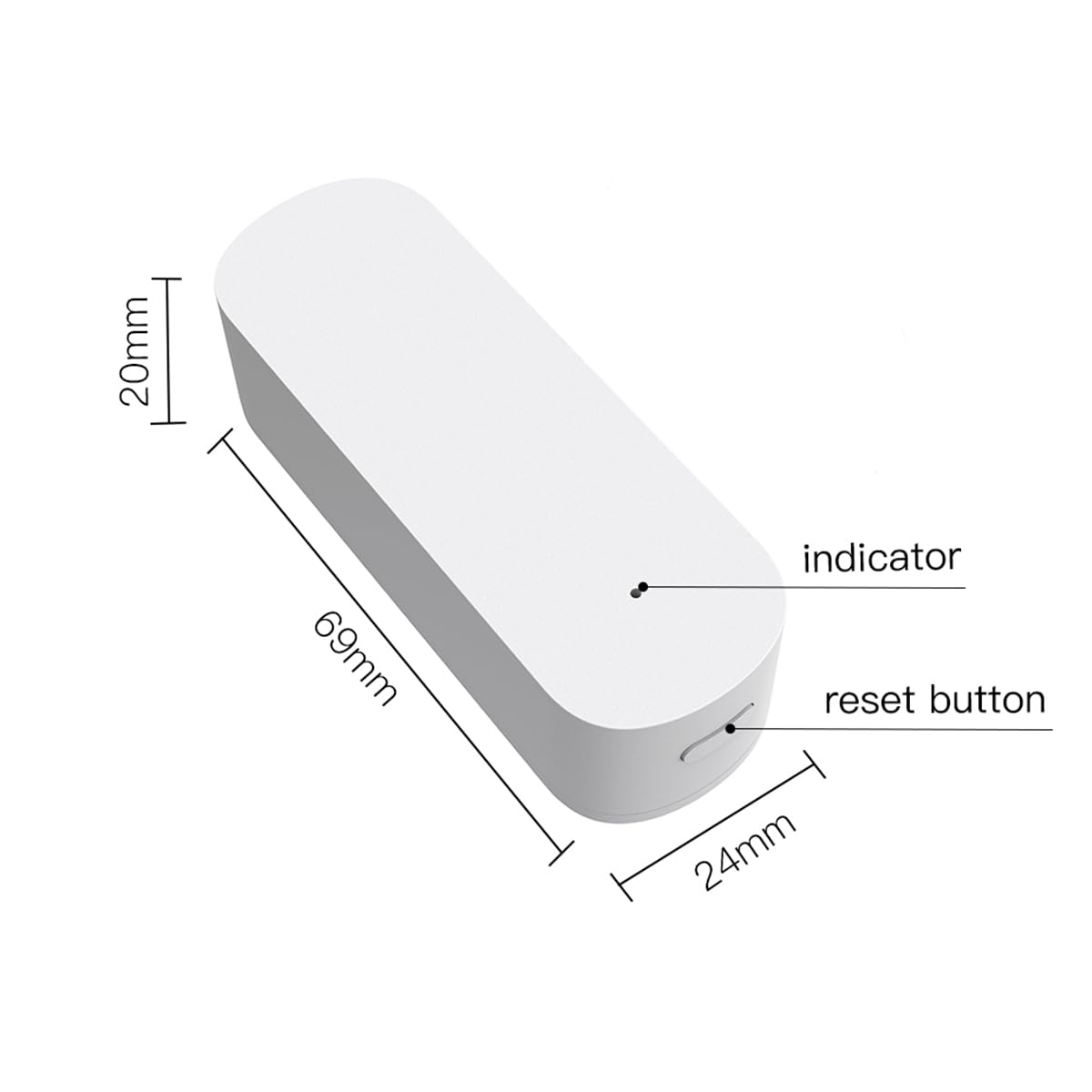 DollaTek Capteur de Vibration Intelligent Le Capteur de Mouvement Prend en Charge la Détection des Chutes de Vibration et la Sensibilité Réglable Compatible avec Tuya Smart Life