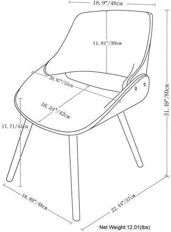 SIMPLIHOME Malden Dining Chair in Blue Linen Look Fabric, 22.8" W x 20.9" D x 30.9" H, Mid-Century Modern Wood Back Chair for Dining Room