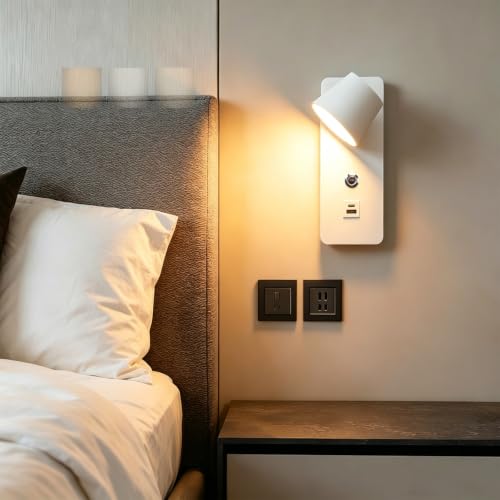Lámparas de pared LED para cabecera de dormitorio y lectura tranquila