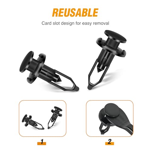 image for GOOACC 60PCS Rear Bumper Cover Push-Type Retainer Fender Wheel Housing