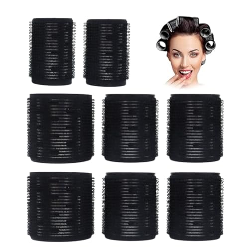 XUZOPIM 8 Piezas Rulos Pelo, Rodillos Térmicos De Cerámica Para Cabello Largo, Rodillos Térmicos Para Cabello Reutilizable Para Cabello Corto, Cabello Medio, Rizadores De Pelo De Diferentes Tamaños