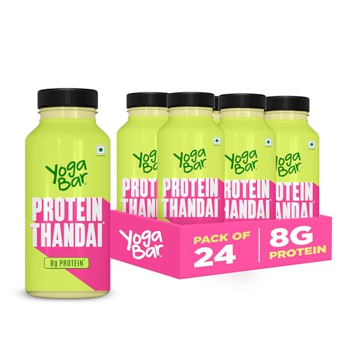 Image of Yogabar 8g Protein Thandai |High Protein Flavoured Milk | Ready to Drink | Low Fat Festive Drink | Pack of 24