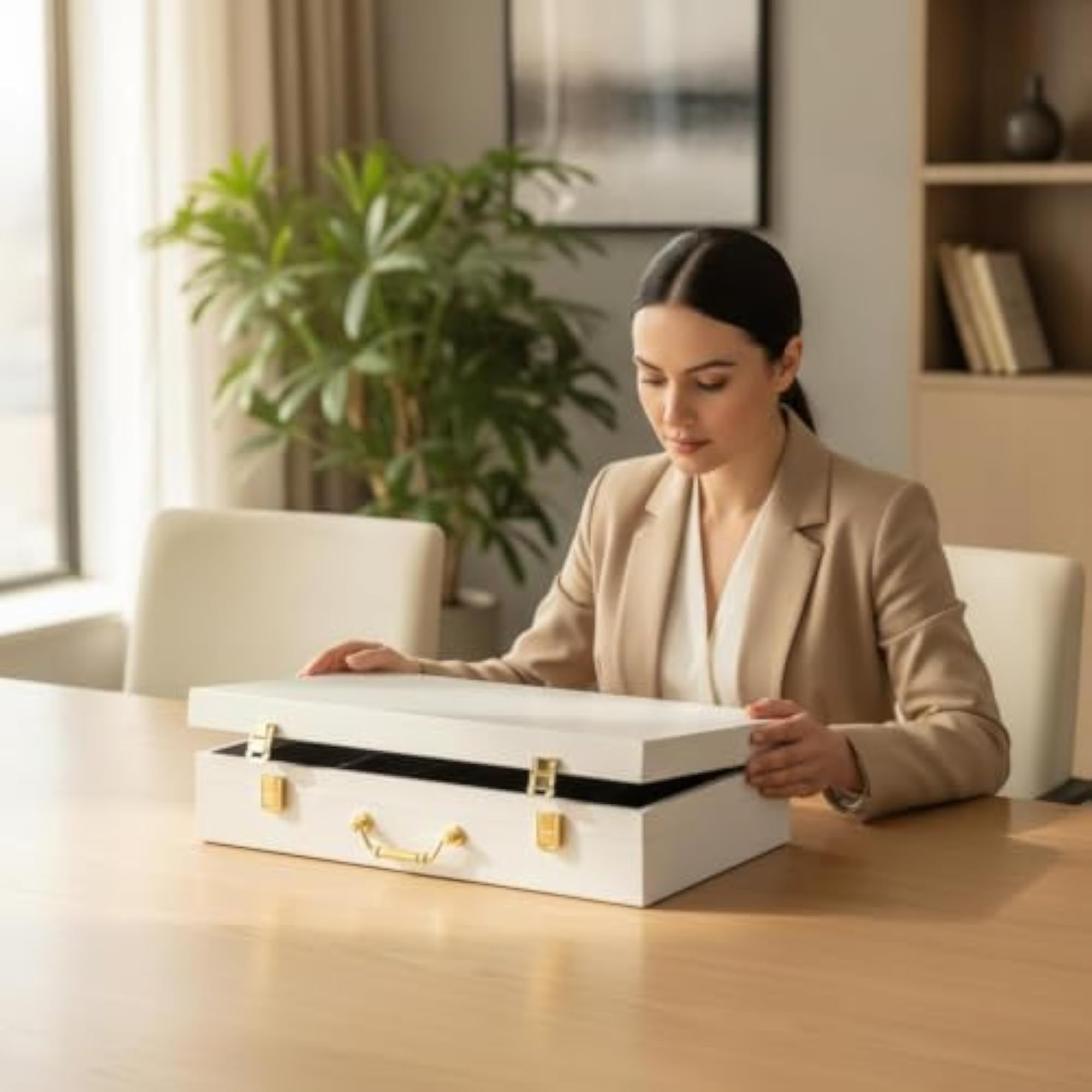 Leather Presentation Case, Black