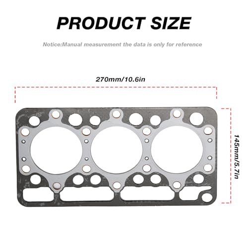 Image of D750 D750-B Cylinder Head Gasket Replacement for Kubota B5200D B5200E B7100 B7100HST-DT B7100HST-E B7100HST-II-DT Tractor Replaces 1597503310