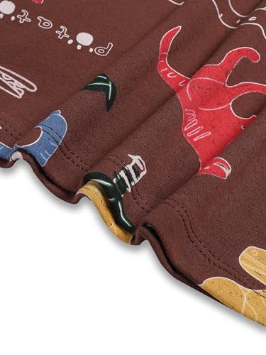 Image of Bold N Elegant Kids Cotton Printed Funky Cool Cartoon Print Full Sleeve T-Shirt & Pajama Lower Casual Clothing Set