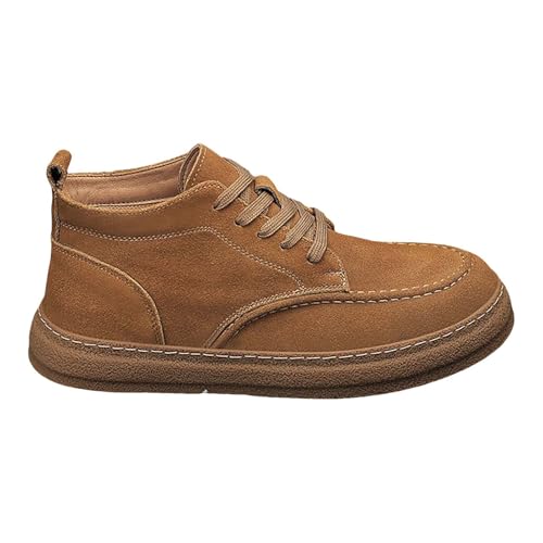 Chaussures de course pour femme en daim marron, baskets à lacets confortables pointure 40 2/3