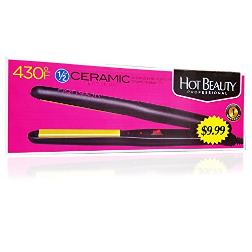 Kiss Products Hot Beauty 1/2' Ceramic Flat Iron, 1 Ea