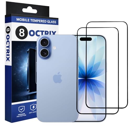 Image of Military-Grade Tempered Glass Screen Protector Compatible for iPhone 17 with Edge to Edge Coverage - Case Friendly, Anti-Scratch & Bubble-Free Installation Kit (Pack Of 2)