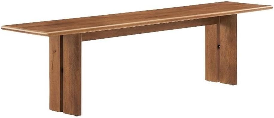 EEI-6345-WAL Amistad 72" Wood Bench, Walnut