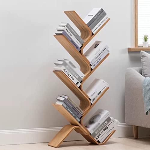 Estantería para libros que ahorra espacio con un diseño vertical en bambú 2