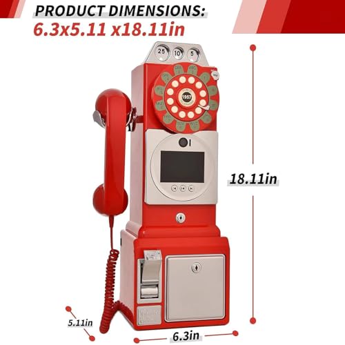 Libro degli ospiti audio video personalizzato con registrazione dell'obiettivo, ornamento antico del telefono per occasioni memorabili