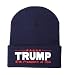 The Hat Depot Exclusive Trump Skull Knit Beanie Cap. 45th President for Inauguration (Navy)