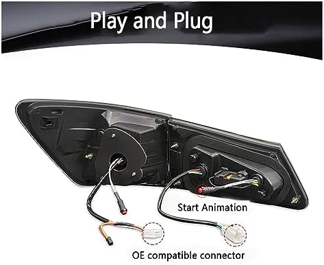 Automotive All LED Tail Lights Activation Animated Sequence Indicator Light, Compatible For Lexus IS250 IS300 IS350 ISF 2006-2012 (Color : 2PCS Smoke)