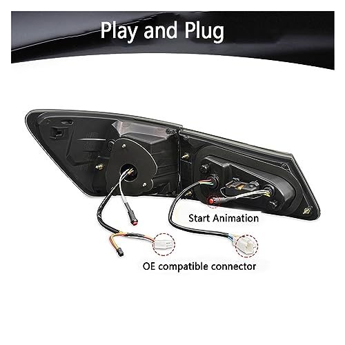 Automotive All LED Tail Lights Activation Animated Sequence Indicator Light, Compatible For Lexus IS250 IS300 IS350 ISF 2006-2012 (Color : 2PCS Smoke)