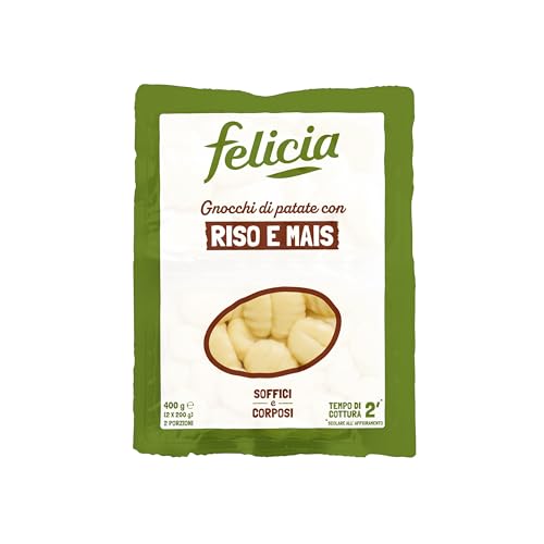 Felicia, Gnocchi di Patate con Riso e Mais, Senza Glutine, Cottura Rapida, Confezione da 2x200g
