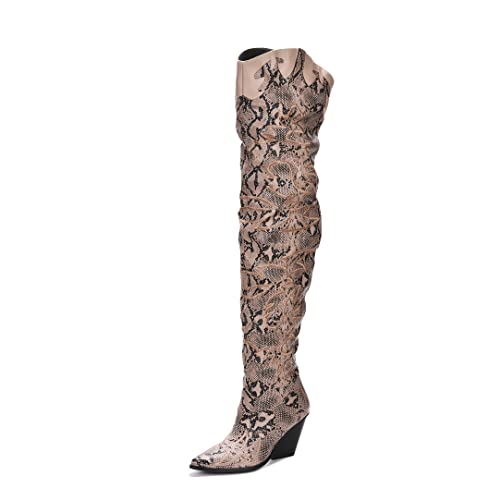 Cape Robbin Womens Western Thigh High Over The Knee Cowboy Cowgirl Boots - Chunky Block Heel Fashion Boots for Women KELSEY-21 product thumbnail 18