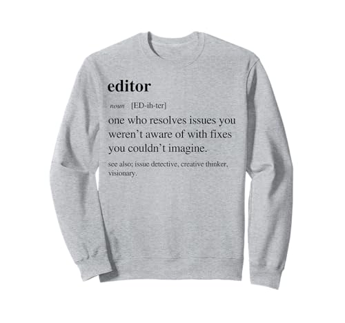 Editor Funny Definition Editors Video Editing Retirement Felpa