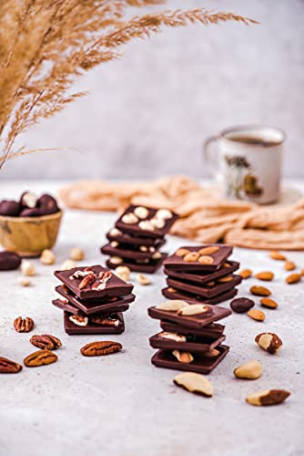 Nüsse mit dunkler Schokoladenkollektion I Edelbitter Schokolade Geschenk | Bio und Vegane | Dunkle und Organisch… – Bild 3