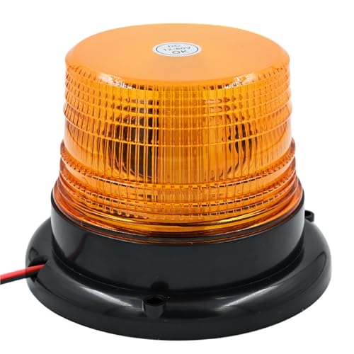 12LED Car Magnetic Ceiling Light, Engineering Vehicle Sprinkler Warning, School Bus Fire Rescue Flashing, 12-80V(Yellow)