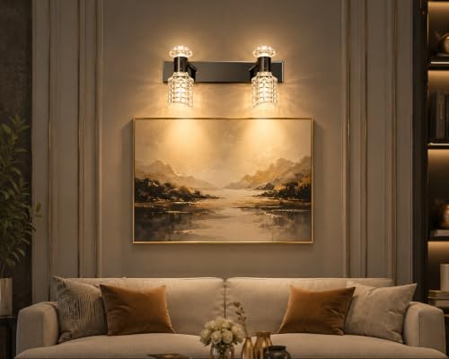 Image of FILLISKA 3 in 1 Double Wall spot /Picture /Display /Mirror Light with Adjustable Head and Colour Changing Function (Gloss Black-6564)