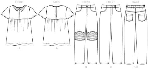 Miniatura 8 de McCall's Patterns McCall's - Pantalones para niña y camisa holgada Malia Janveaux para Kathryn Brenne, tallas 7-14, patrón de costura, color blanco