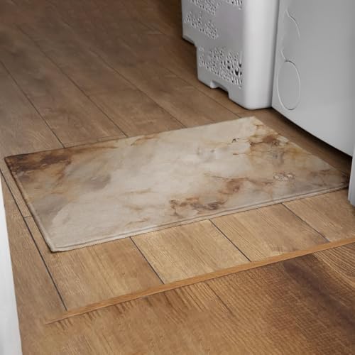 Grand tapis de sol paillasson extérieur au design effet marbre raffiné