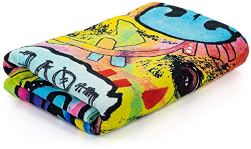 Dawhud Direct Colorful Dog Beach Towel For Men, Boys, Girls, Kids, Women, Dog Bath Towel Print 30" X 60" Pool Towel Super Soft Plush Cotton Dog Towel - Dean Russo German Shepherd #TOP1