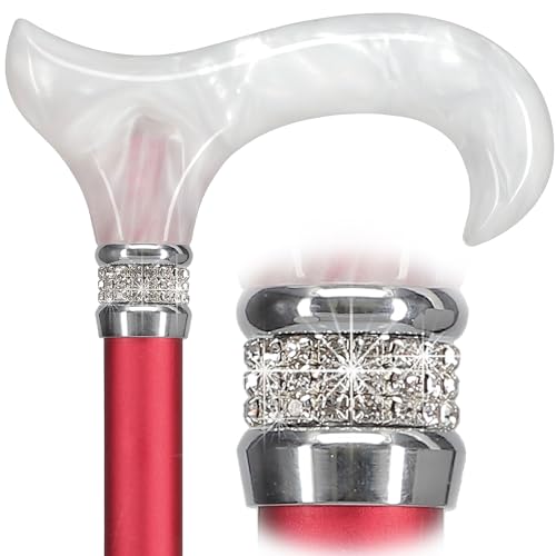 Stylish Adjustable Red Walking Cane – Lightweight Walking Stick for