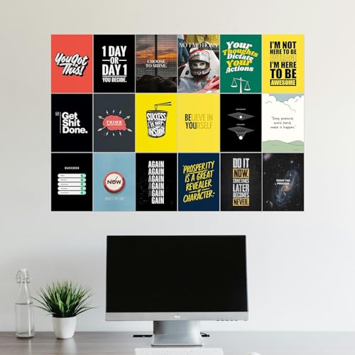 Image of Wallgasm Motivational Set - Set of 20, 4 x 6 Inches Poster | Hustle | Trading | Poster for Room, Livingroom, Gym, Office