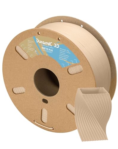 Image of DURAMIC 3D Matte PLA Filament 1.75mm Skin, 1kg Cardboard Spool Matte Finish 3D Printer Filament PLA 1.75mm Dimensional Accuracy 99% + /- 0.03 mm, Printing with FDM 3D Printer, Easy to Remove Support