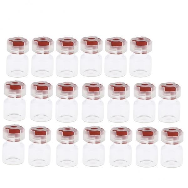 Bnf® 4x20Pcs Empty Sealed Sterile Serum Powder Vials Bottle Container Wine Red Lids Health & Beauty Makeup Makeup Tools & Accessories Other Makeup Tools & Accs-image-42