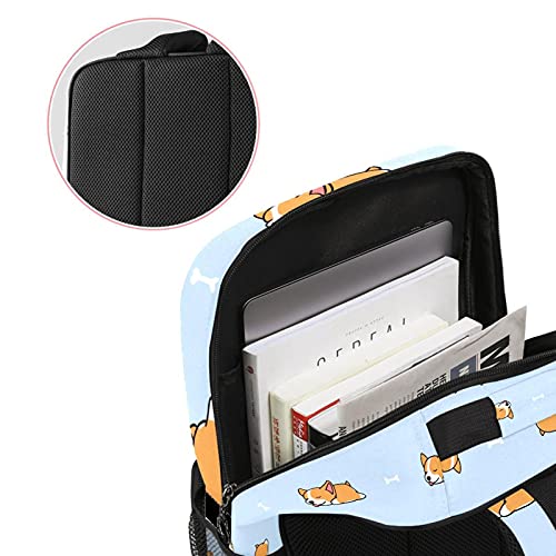 Sac à dos ordinateur portable Corgis tendance pour travail et cours - 3