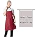 TSD STORY Total 15 PCS Deep Red Plain Deep Red Bib Apron for Women Men Adult with 2 Front Pockets-Painting Baking Cooking Kitchen Apron for Women Girls-(Wine,15pcs)