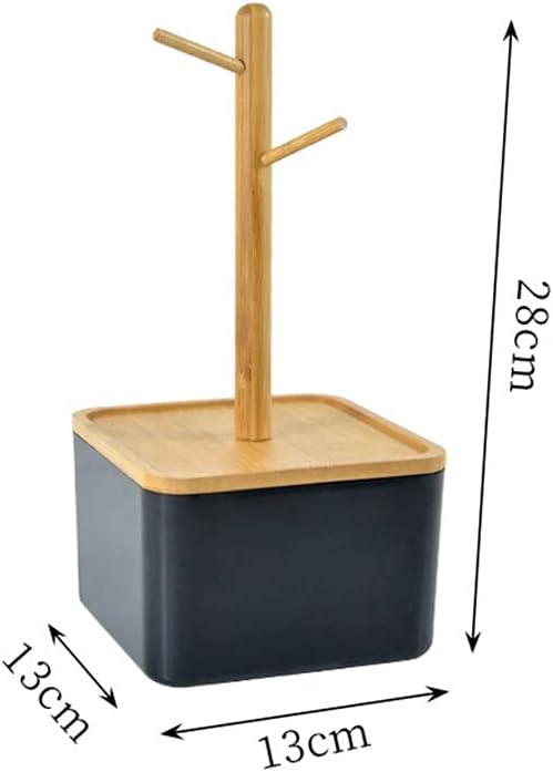 Key Storage Rack Entrance Storage Box Desktop Decoration Key Hook Storage Rack Storage Box (Color : Black Size : 13x13x28cm) (White 13x13x28cm)