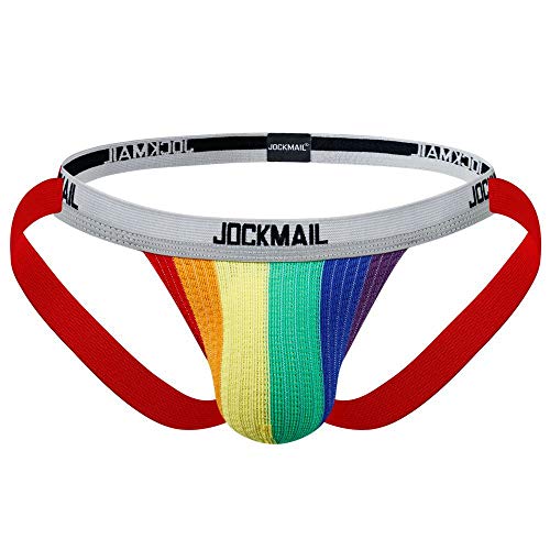 JOCKMAIL Low Waist Men's Jockstrap Athletic Supporter Underwear Gym Workout Strap Brief Men Thong2