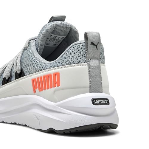 Image of PUMA | SOFTRIDE One4all Men's Walking Shoes | Cool Mid Gray-Black-Glowing Red | 10UK